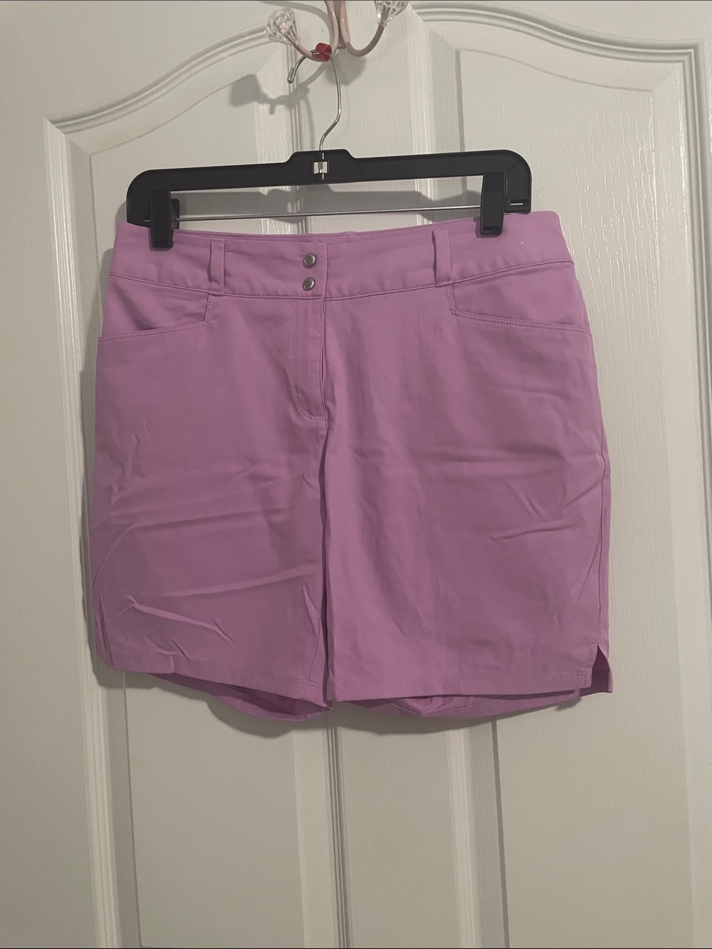 adidas Lilac Performance Shorts with Metal Logo